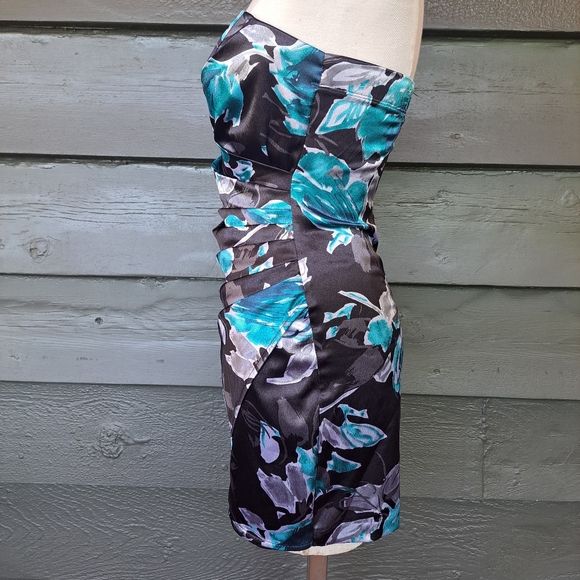 Speechless floral strapless formal mini dress size 5 - Picture 7 of 9